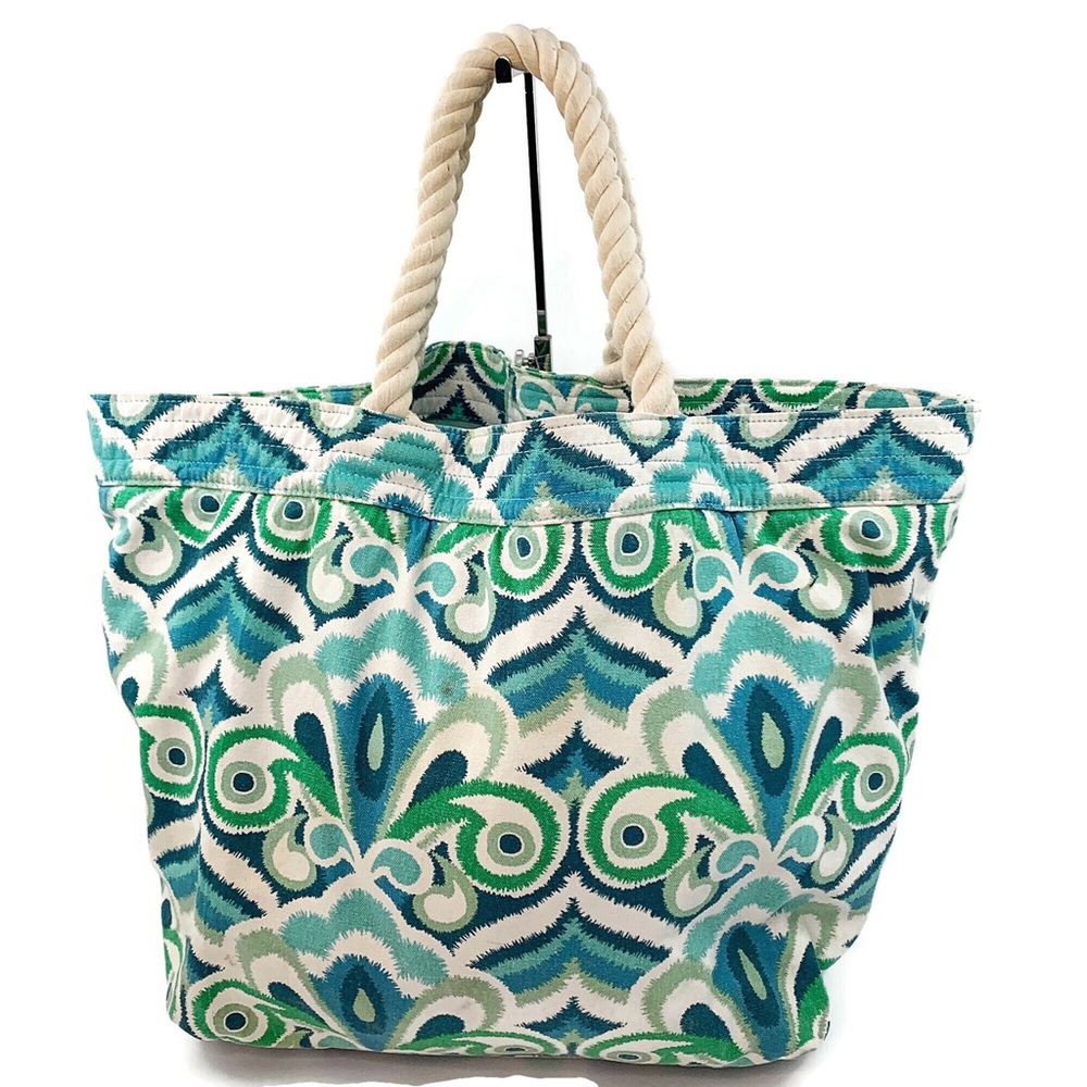 POTTERY BARN Teen Green Blue Tote Beach Bag